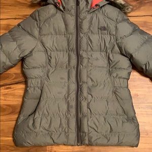 Northface parka. Gray. Large.